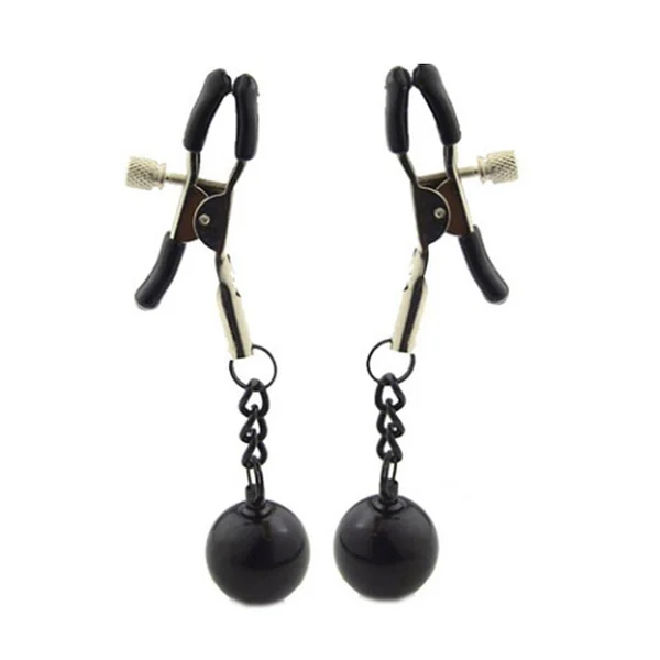 grampos-para-seios-em-metal-com-bolas-de-ferro-e-presilha-ajustavel